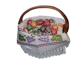for jasnas, basket, easter, painted, eggs HD wallpaper