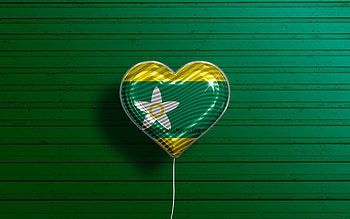 I Love Ehime, , realistic balloons, green wooden background, Day of Ehime, japaenese prefectures, flag of Ehime, Japan, balloon with flag, Prefectures of Japan, Ehime flag, Ehime HD wallpaper