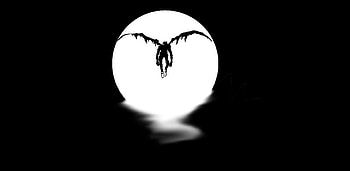 Death Note, white, DeathNote, Black HD wallpaper