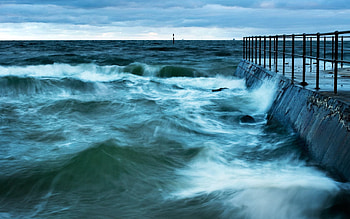 Nature, Sea, Pier, Color, Colors, Paints, Storm HD wallpaper