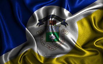 Winnipeg flag, , silk wavy flags, canadian cities, Day of Winnipeg, Flag of Winnipeg, fabric flags, 3D art, Winnipeg, cities of Canada, Winnipeg 3D flag HD wallpaper