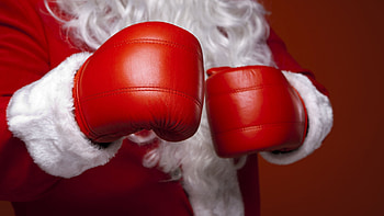 Santa Claus, Boxing Gloves HD wallpaper