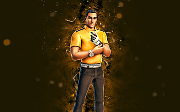 Yellow Cart Champion, , yellow neon lights, Fortnite Battle Royale, Fortnite characters, Yellow Cart Champion Skin, Fortnite, Yellow Cart Champion Fortnite HD wallpaper