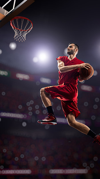 Basketball, Jumping HD phone wallpaper