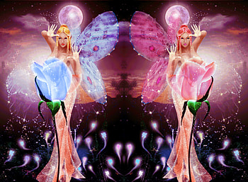 Fairies, abstract, fantasy, art HD wallpaper