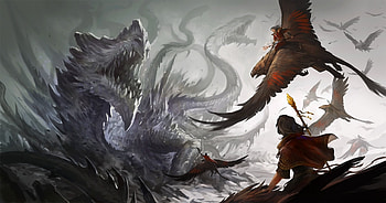 Griffins, Mythical creatures, Sandara dragon, Battle staff HD wallpaper