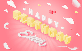 Happy Birtay Edith, 3d Art, Birtay 3d Background, Edith, Pink Background, Happy Edith birtay, 3d Letters, Edith Birtay, Creative Birtay Background HD wallpaper