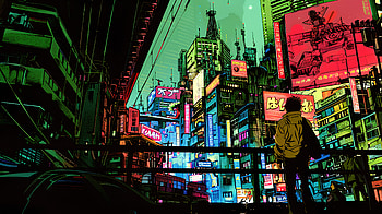 Cybercity Boy Homecoming, cyberpunk, scifi, artist, artwork, digital-art, deviantart HD wallpaper