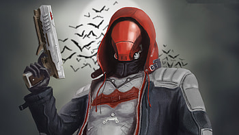Red Hood Gun, red-hood, superheroes, artwork, artist, artstation HD wallpaper