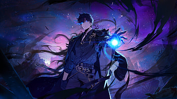Solo Leveling: ARISE — Sung Jin‑Woo's Purple Spell ( ), Video Game, Sung Jin-Woo, Purple Anime HD wallpaper