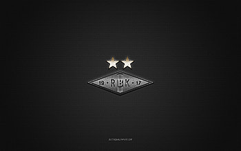 Rosenborg BK, Norwegian football club, silver logo, gray carbon fiber background, Eliteserien, football, Trondheim, Norway, Rosenborg BK logo HD wallpaper