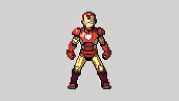 Iron Man 8bit, iron-man, superheroes, 8-bit, minimalism, minimalist, artist, artwork, digital-art HD wallpaper