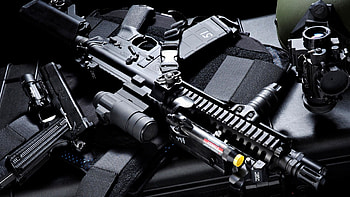 Skulls And Guns HD wallpaper