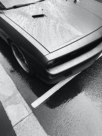 Cars, Wet, Car, Machine, Bw, Chb, Headlight HD phone wallpaper