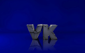3D, Logo, Logotype, Vk HD wallpaper