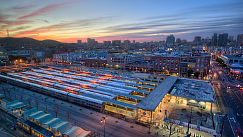 san francisco train station at dawn r, dawn, city, station, r, tarins, mountain HD wallpaper