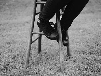 Miscellanea, Miscellaneous, Legs, Sneakers, Bw, Chb, Shoes, Stool HD wallpaper