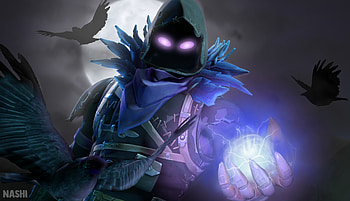 Raven skin, dark, video game, Fortnite HD wallpaper