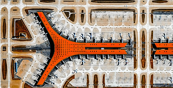 Beijing Capital International Airport, Voyager edition, Ultra-distance, Aerial view HD wallpaper