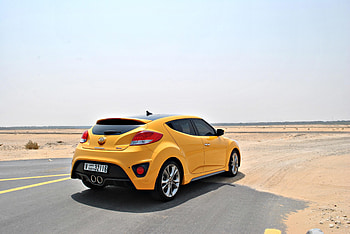 Desert, Cars, Side View, Hyundai Veloster HD wallpaper