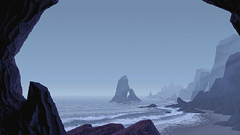 16-Bit Ocean View [] ... HD wallpaper