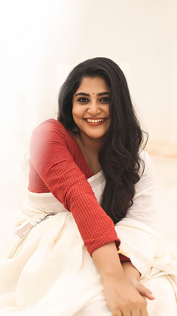 Manjima mohan, saree beauty HD phone wallpaper