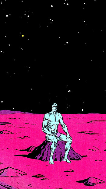 Dr. Manhattan, Futuristic hero, Bold backgrounds, Psychedelic visuals HD phone wallpaper