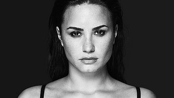 Demi lovato, monochrome, beautiful, 2018 HD wallpaper