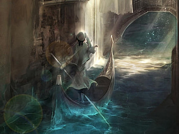 aria, anime, fantasy, beautiful, peaceful, girl, manga, water, woman HD wallpaper