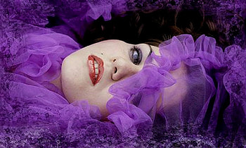 Purple beauty, veil, purple, model, female HD wallpaper