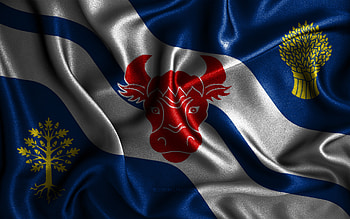 Oxfordshire flag, , silk wavy flags, english counties, Flag of Oxfordshire, fabric flags, 3D art, Oxfordshire, Europe, Counties of England, Oxfordshire 3D flag, England HD wallpaper