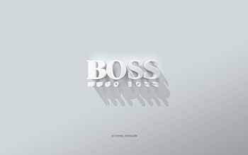 Hugo Boss logo, white background, Hugo Boss 3d logo, 3d art, Hugo Boss, 3d Hugo Boss emblem HD wallpaper