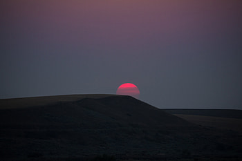 Red Sun Landscape Sunset Dark , landscape, sunset, dark, nature HD wallpaper