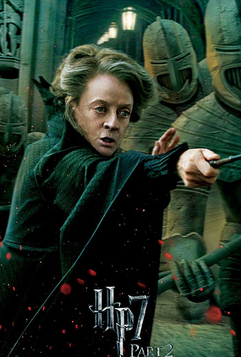 Professor McGonagall movie, Deathly Hallows Part 2, Action poster, HQ HD phone wallpaper