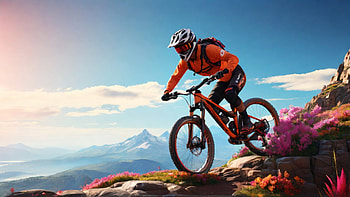 Downhill Ride, mountain bike, bike, mountain, cycling, biker HD wallpaper