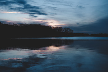 Nature, Clouds, Horizon, Lake, Evening HD wallpaper