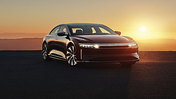 Sunset, Lucid Motors HD wallpaper
