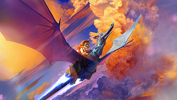 Wings Of Wonder A Girl And Her Dragon, dragon, anime-girl, clouds, artist, artwork, art, digital-art, artstation HD wallpaper