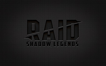 Raid Shadow Legends carbon logo, , grunge art, carbon background, creative, Raid Shadow Legends black logo, games brands, Raid Shadow Legends logo, Raid Shadow Legends HD wallpaper