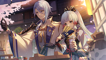 Kamisato Ayato Kamisato Ayaka Genshin Impact HD wallpaper