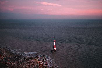 Nature, Water, Sea, View From Above, Coast, Lighthouse HD wallpaper
