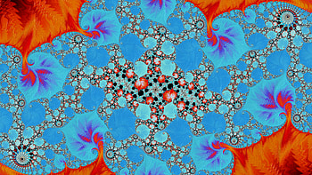 Trippy Psychedelic Fractal, trippy, psychedelic, trance, orange (Color), blue, Abstract, fractal, abstract blue HD wallpaper
