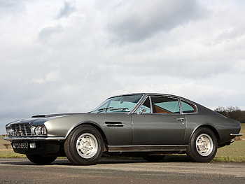 Auto, Grass, Sky, Aston Martin, Cars, Grey, Side View, Retro, Dbs, V8, 1969 HD wallpaper