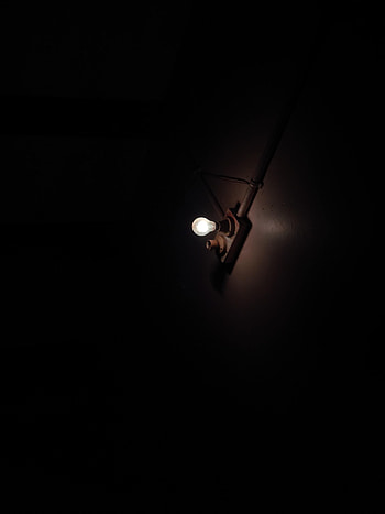 Dark, Shine, Light, Glow, Room, Light Bulb HD phone wallpaper