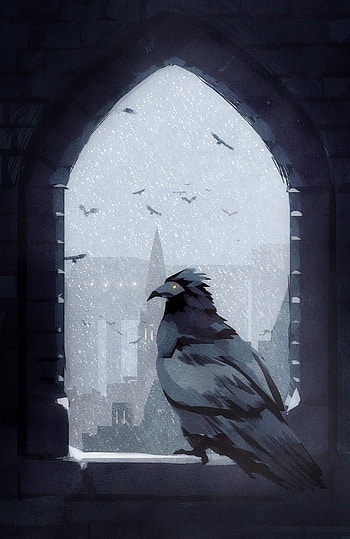 Art, Snow, Lock, Bird, Arch HD phone wallpaper