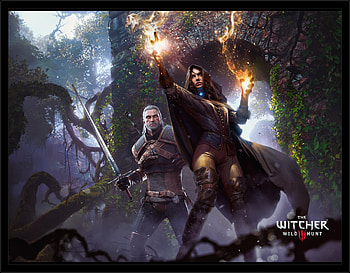 Yennefer and Geralt, tw3, cdprojectred, background, witcher, the-witcher-3 HD wallpaper