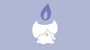 Pokemon minimalistic fire purple Ghost Litwick . HD wallpaper