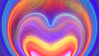 rainbow heart, heart, rainbow, neon, Apophysis (software), colorful HD wallpaper