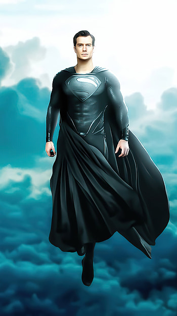 Black Superman suit, Henry Cavill, Sony Xperia HD phone wallpaper