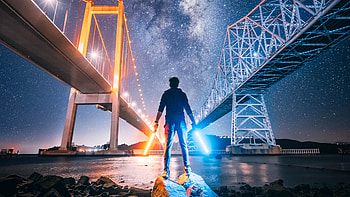 Ice And Fire, graphy, bridge HD wallpaper